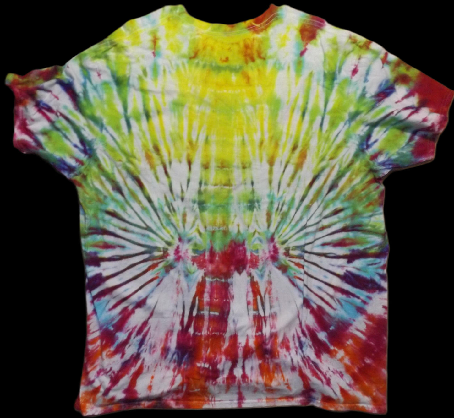 Jigjag Tie-dye 3X Crew Neck T-shirt Bright Fun