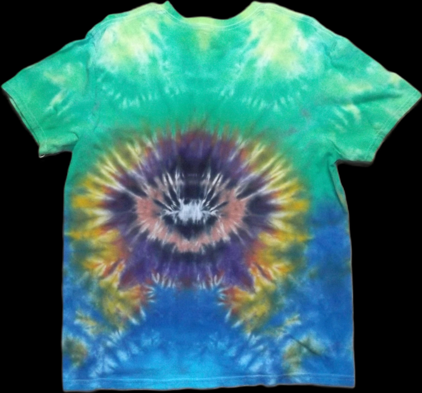 Eye Tie-dye Large Crew Neck T-shirt Purple Eye