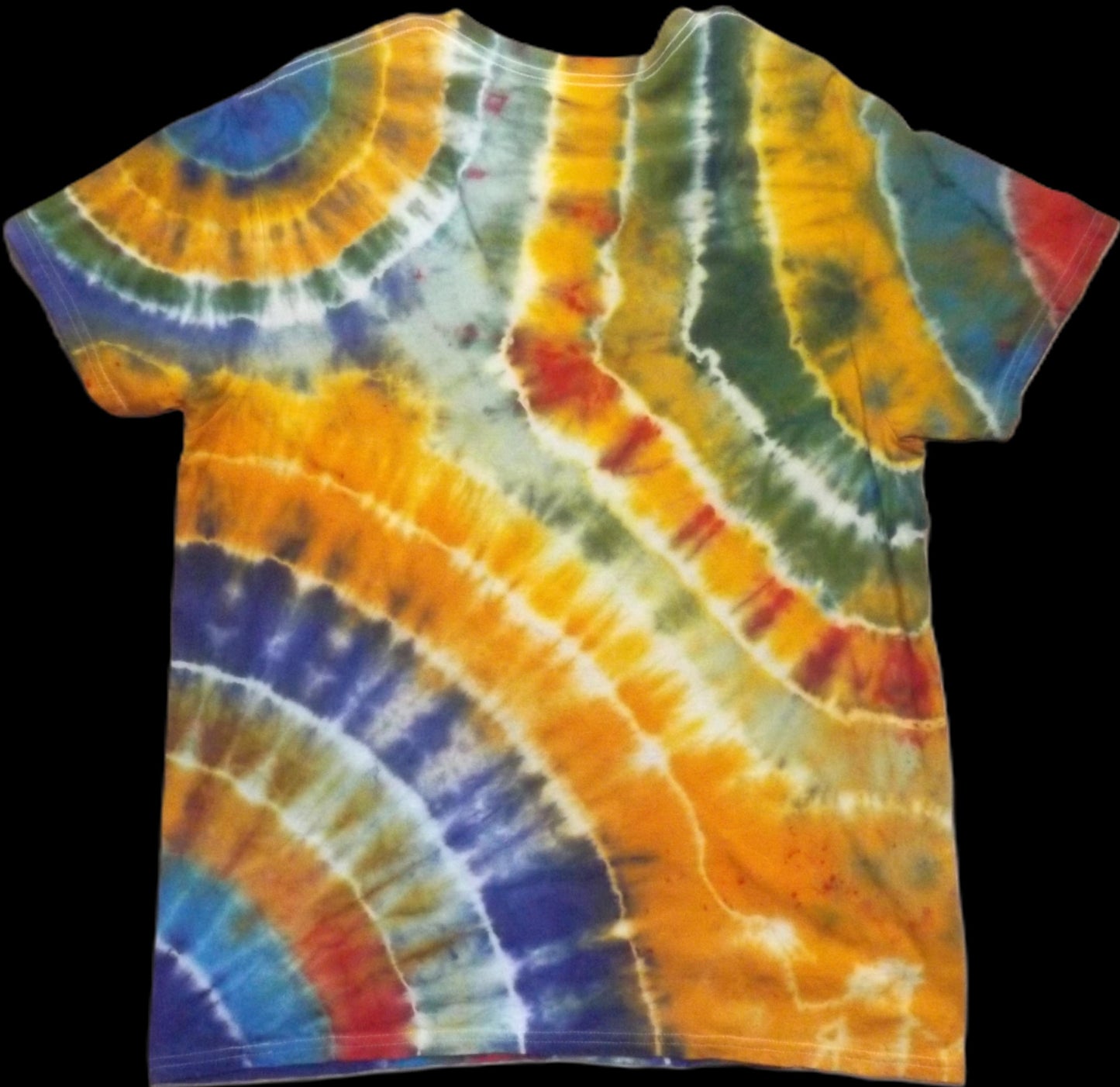 Geode Tie-dye Large Crew Neck T-shirt Orange Geode