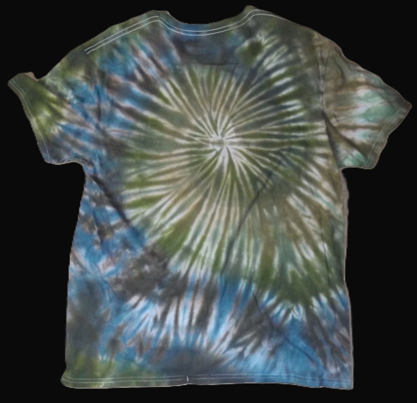 Spiral Tie-dye Large Crew Neck T-shirt Camo Spiral