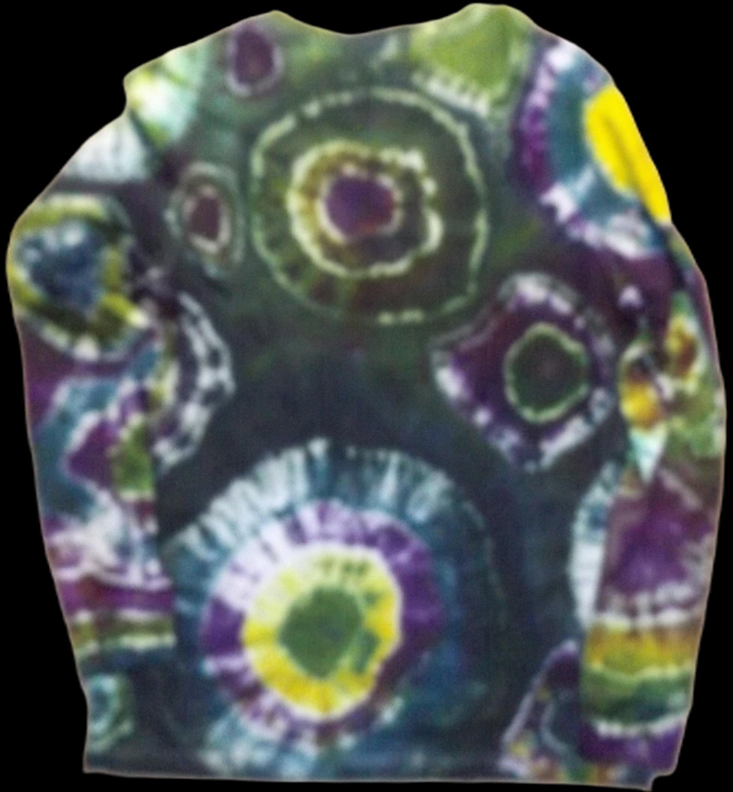 Geode Tie-dye Medium Long Sleeve Crew Neck T-shirt Green Geode