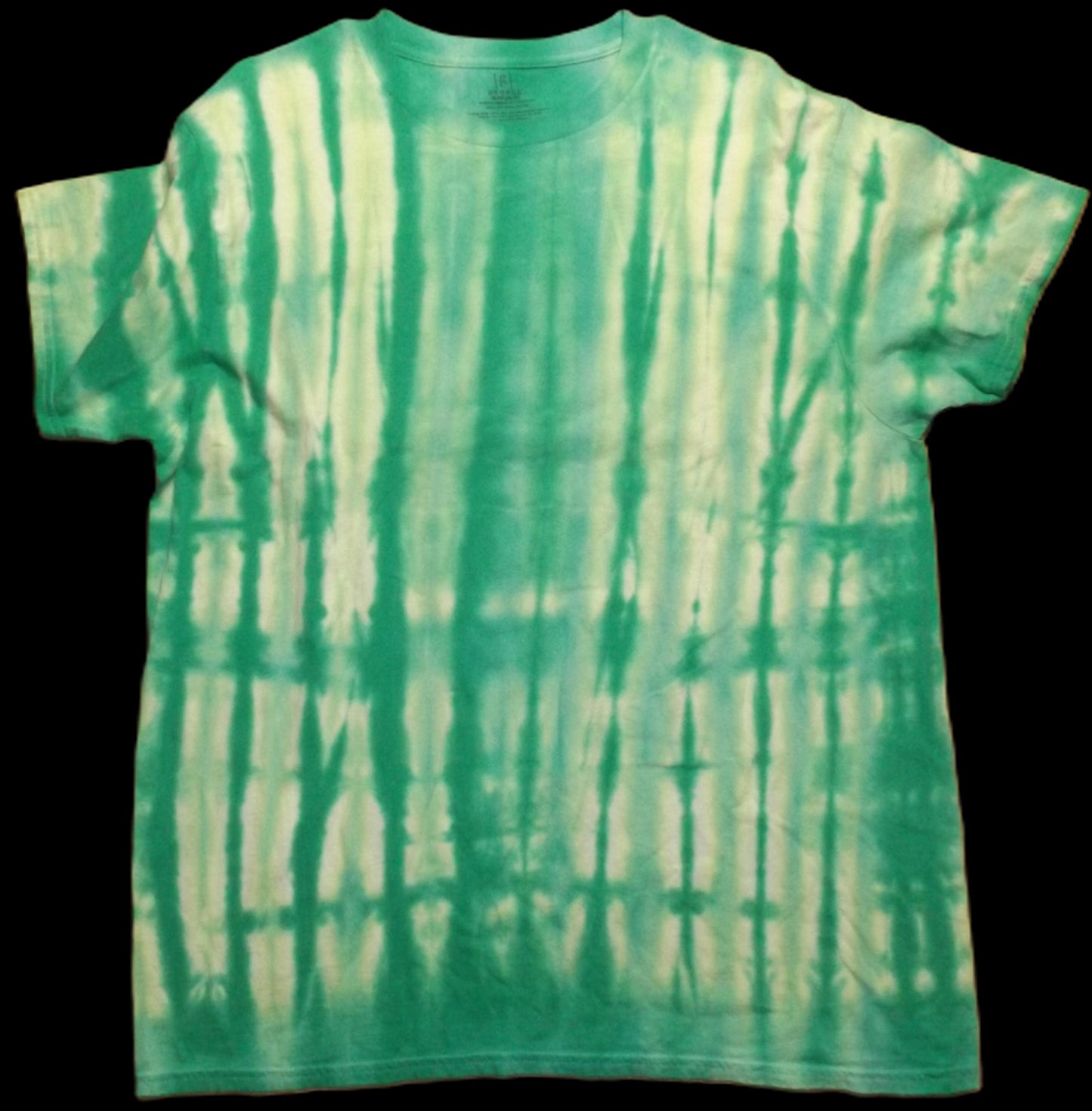 Pleat Tie-dye XL Crew Neck T-shirt Green Pleats