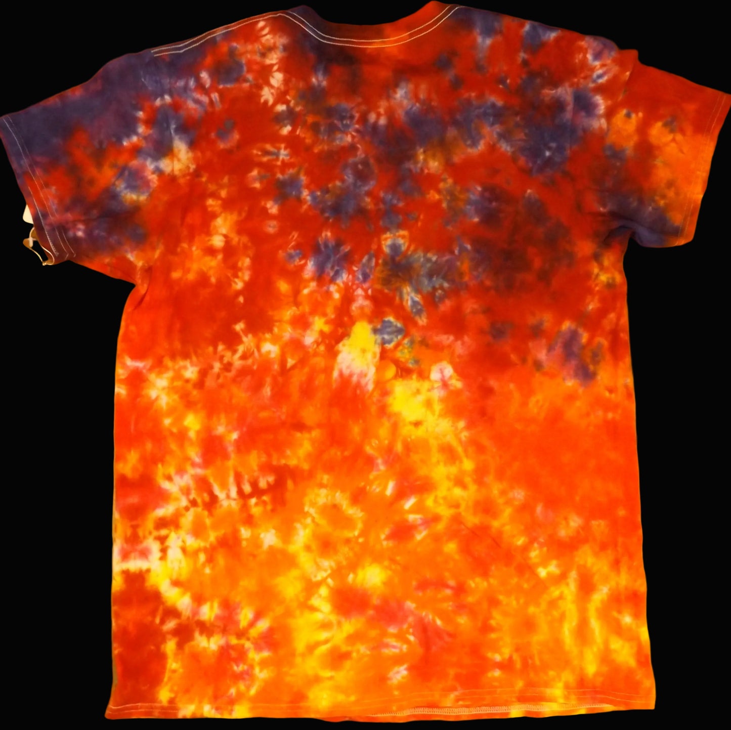 Galaxy Tie-dye 2X Crew Neck T-shirt Orange Galaxy