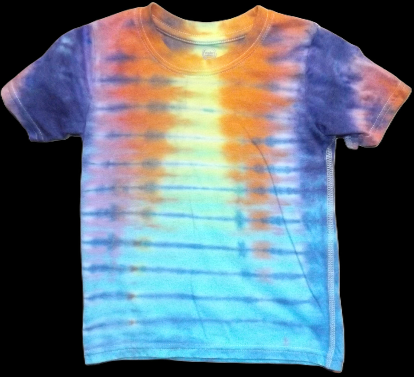 Kids Mirror Tie-dye 2T Crew Neck T-shirt Sunset
