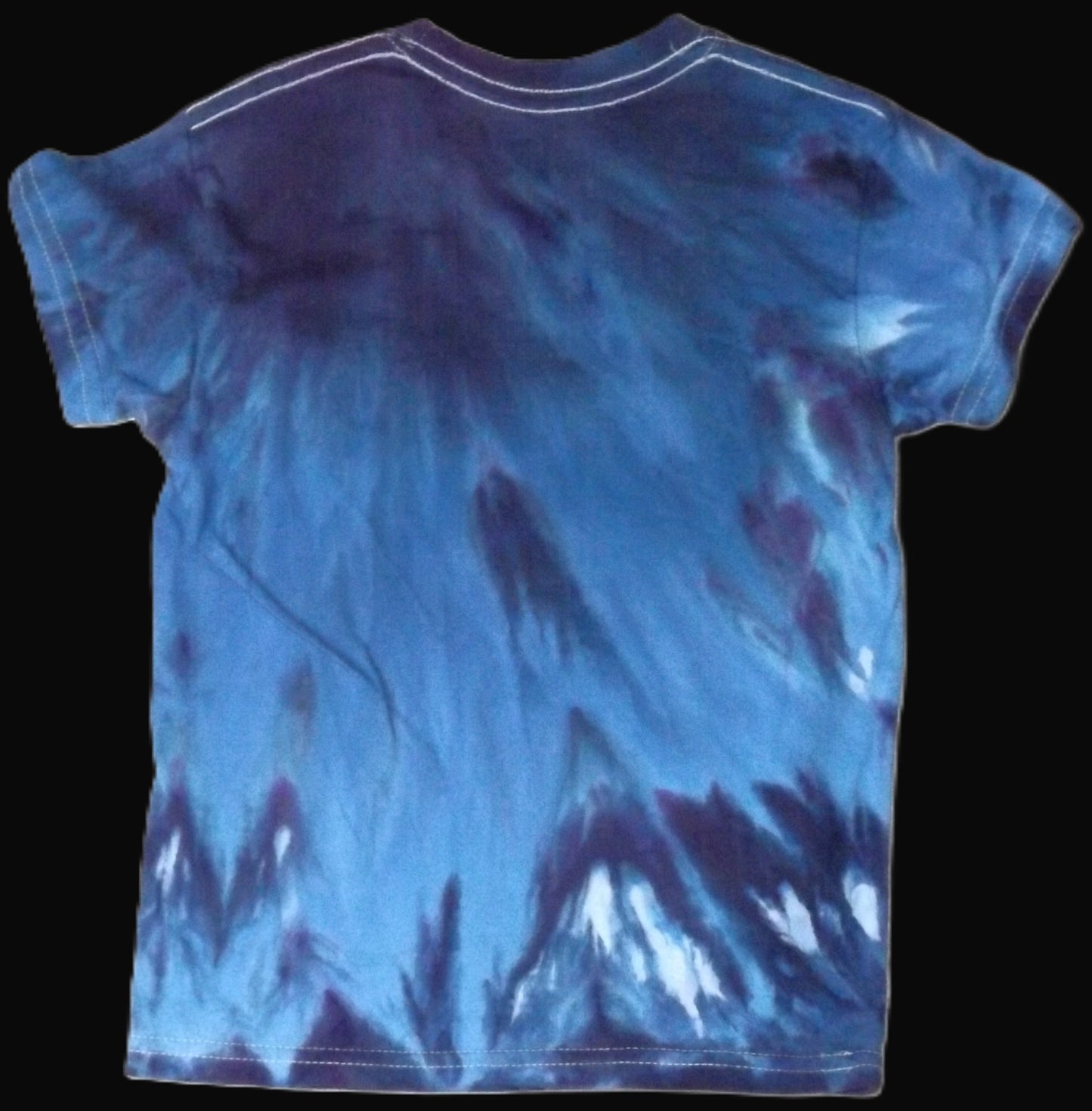 Kids Ice Tie-dye 4T Crew Neck T-shirt Split Ice Blue Winter