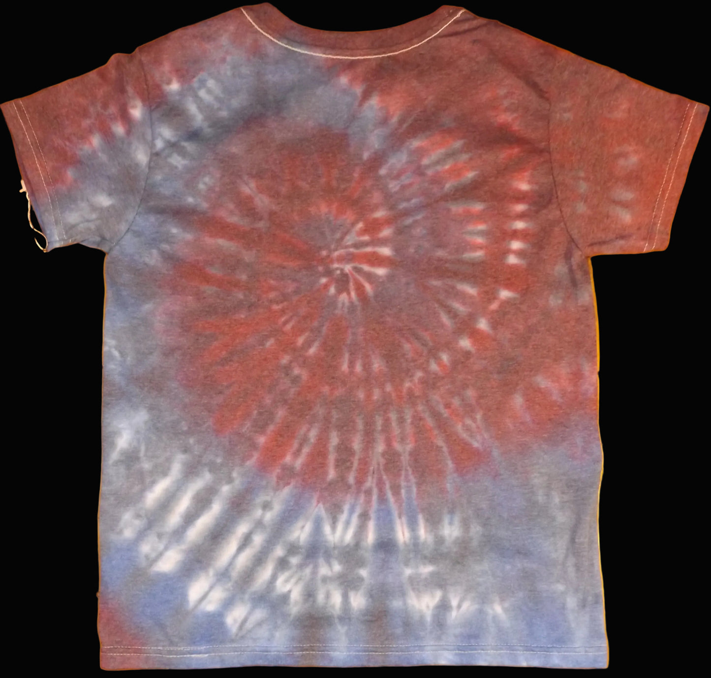 Kids Spiral Tie-dye Large Crew Neck T-shirt Dark Spiral