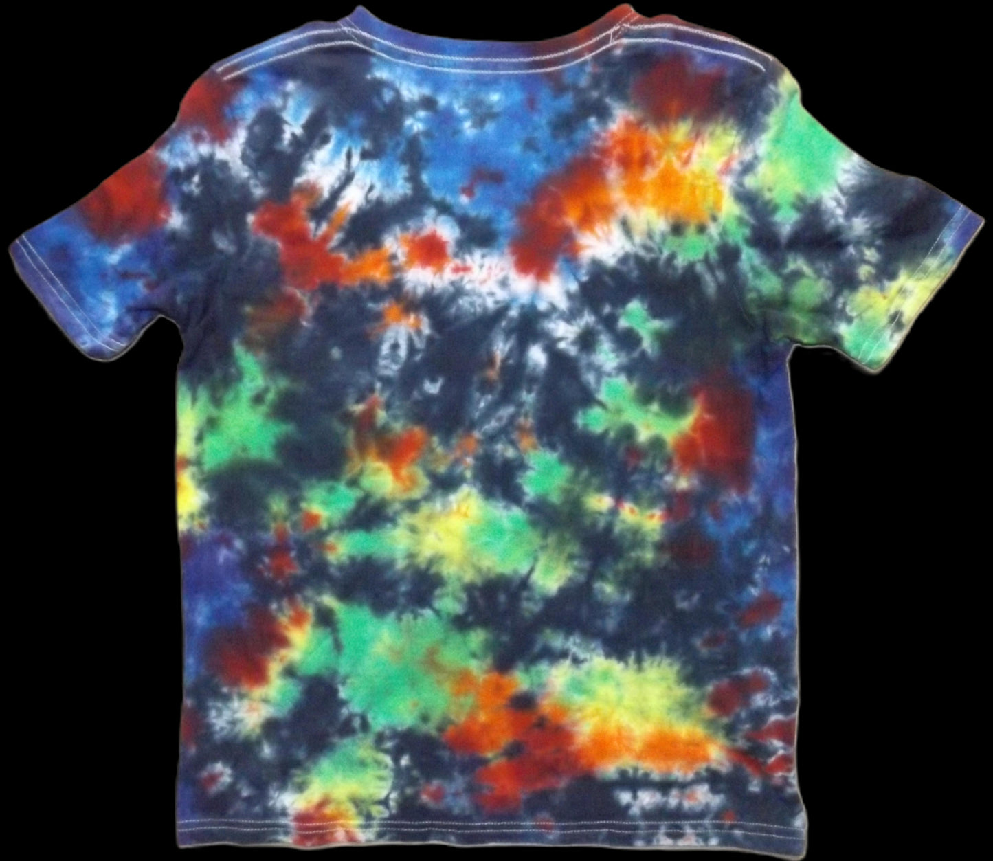 Kids Galaxy Tie-dye Large Crew Neck T-shirt Rainbow Galaxy