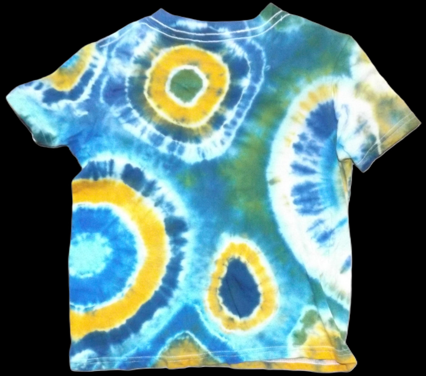 Kids Geode Tie-dye Medium Crew Neck T-shirt Blue Geode