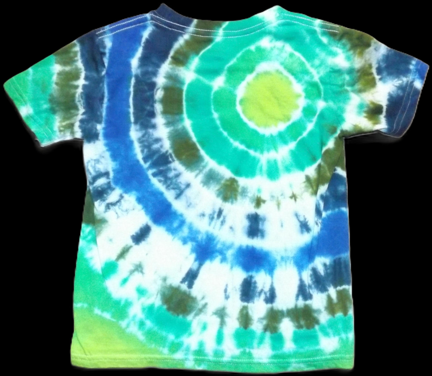 Kids Geode Tie-dye Small Crew Neck T-shirt Green Geode