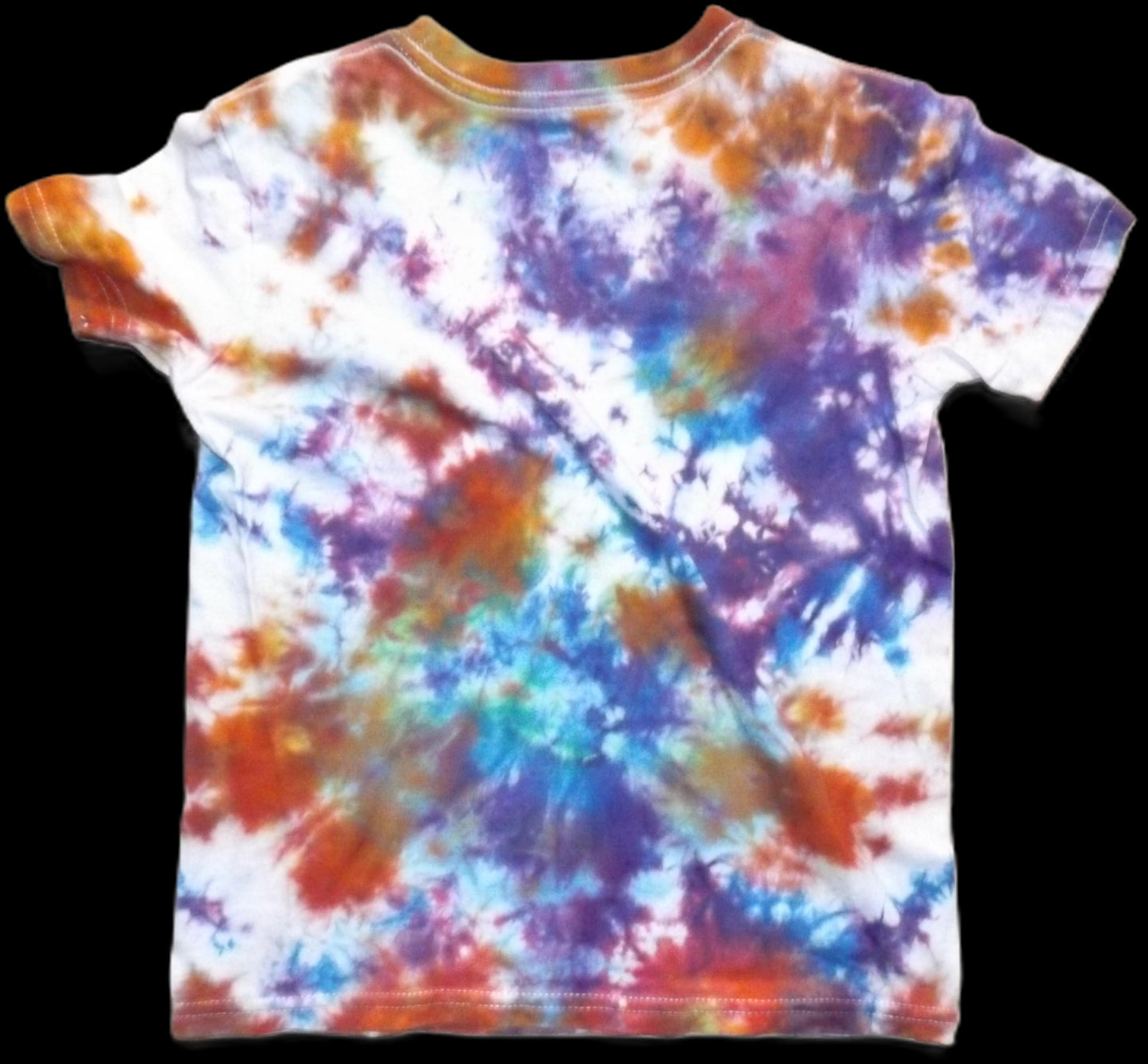Kids Heart Tie-dye Small Crew Neck T-shirt Pink Heart