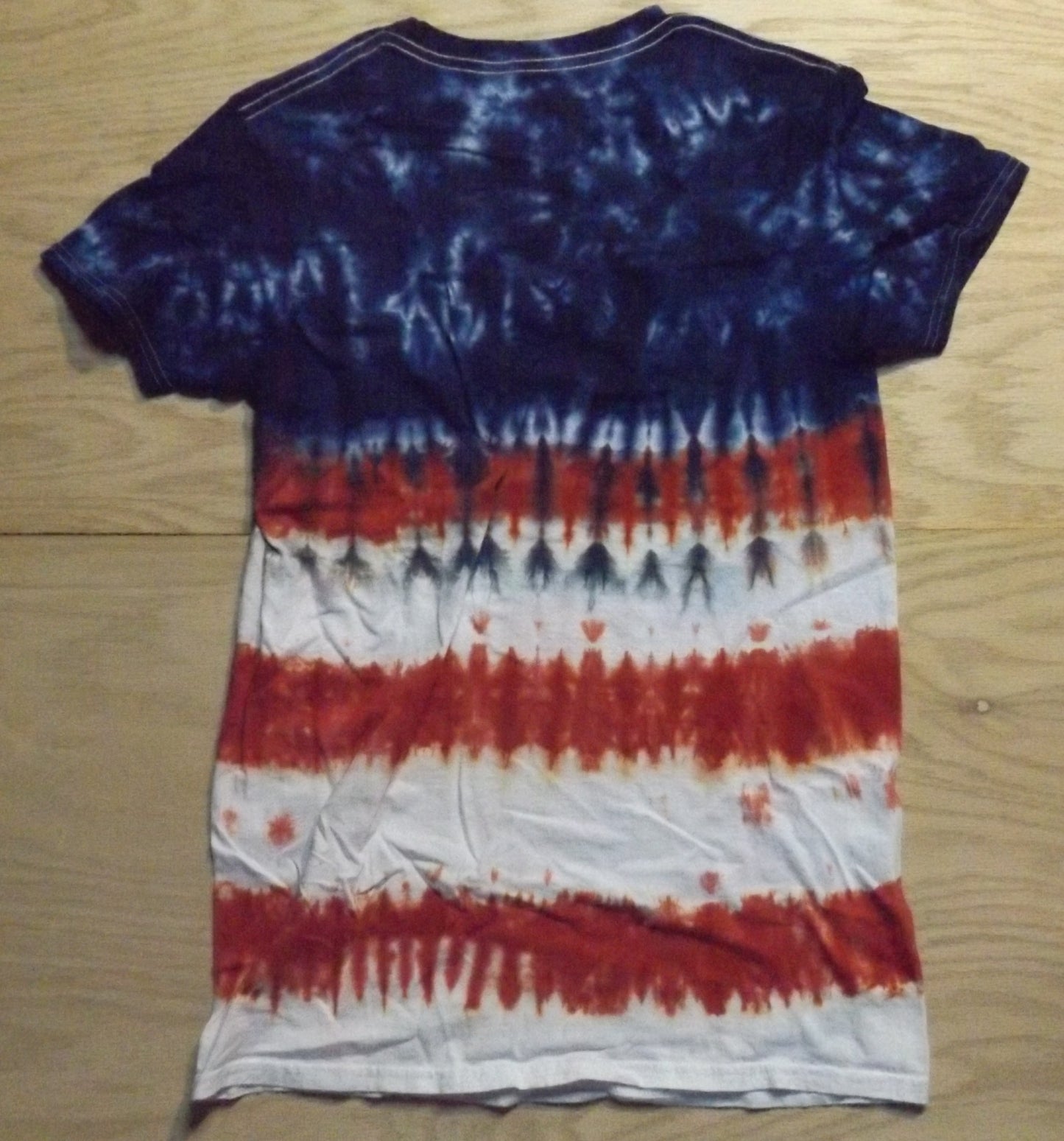 Pleat Tie-dye Small Crew Neck T-shirt