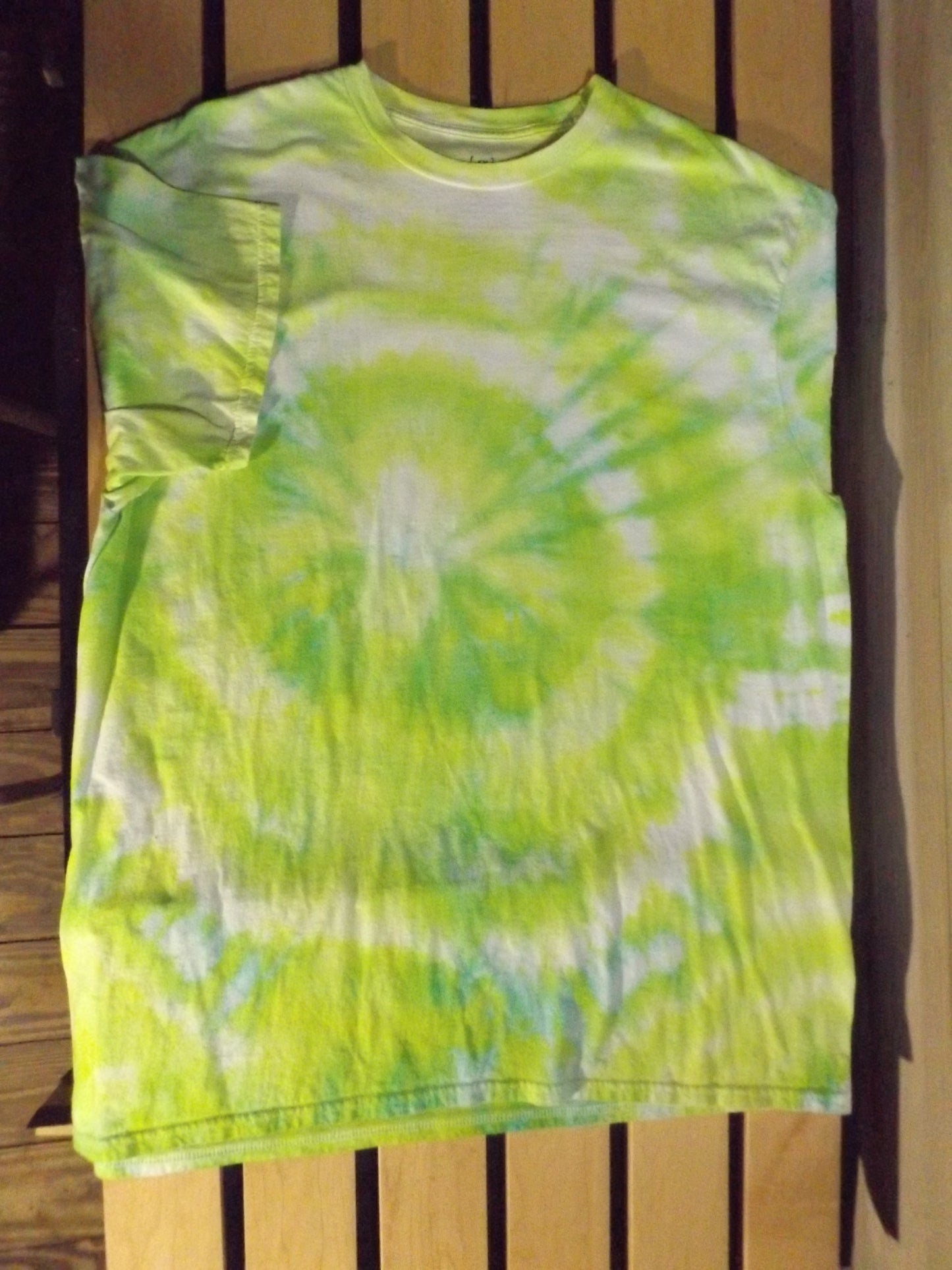 Geode Tie-dye 2X Crew Neck T-shirt Green Peace