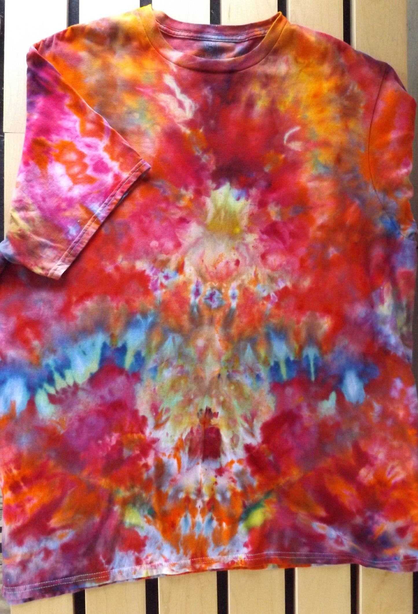 Ice Tie-dye 2X Crew Neck T-shirt Epic Explosion