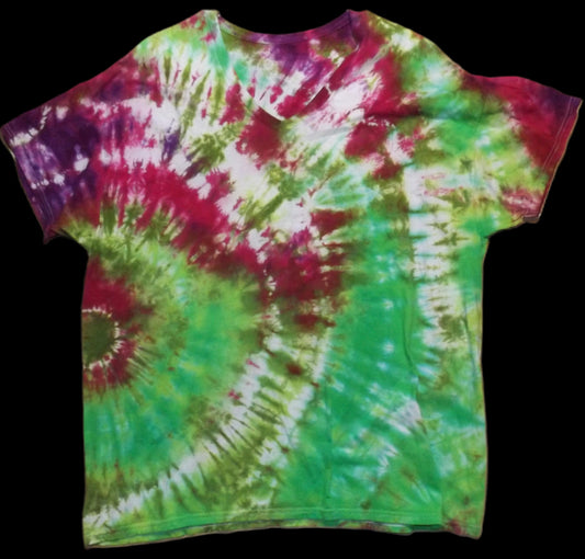 Circle Tie-dye 2X V-Neck T-shirt Merry and Bright