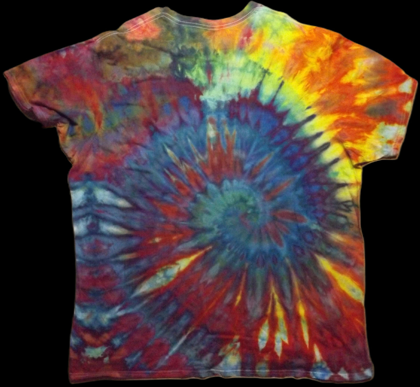 Spiral Tie-dye 3X Crew Neck T-shirt Ice Spiral
