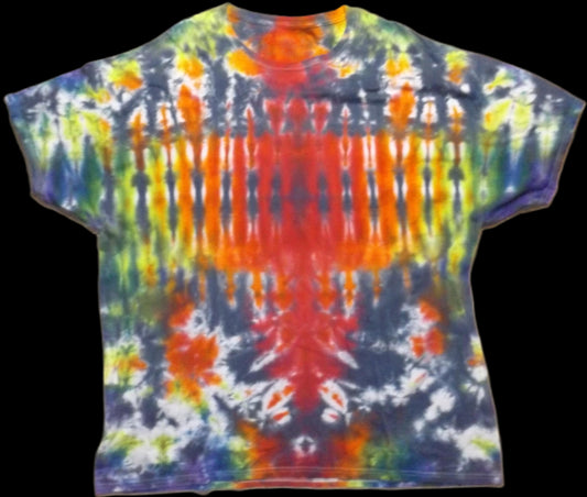 Mirror Tie-dye 3X Crew Neck Guessing Rainbow