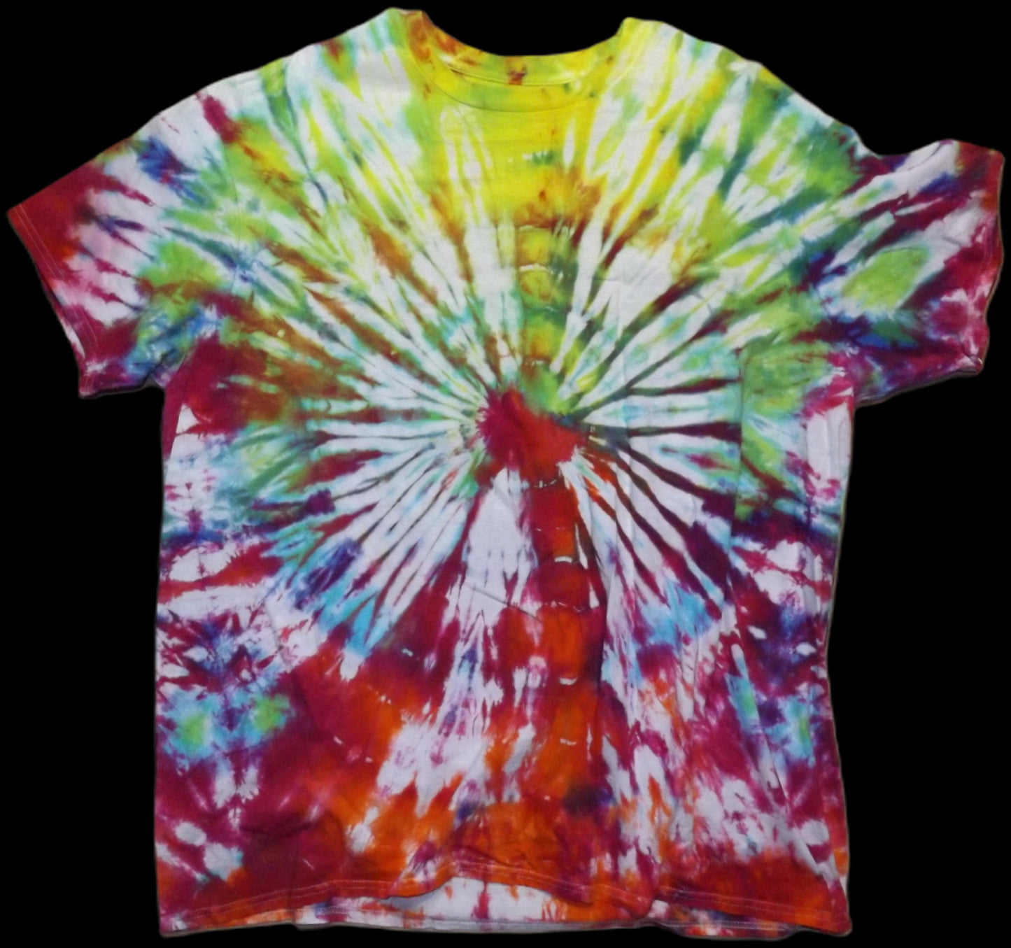 Jigjag Tie-dye 3X Crew Neck T-shirt Bright Fun