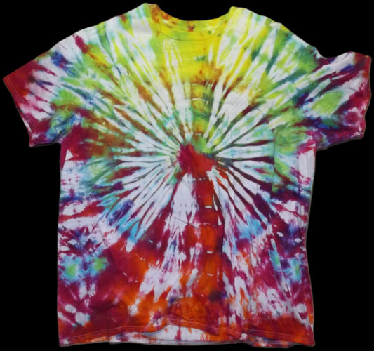 Jigjag Tie-dye 3X Crew Neck T-shirt Bright Fun