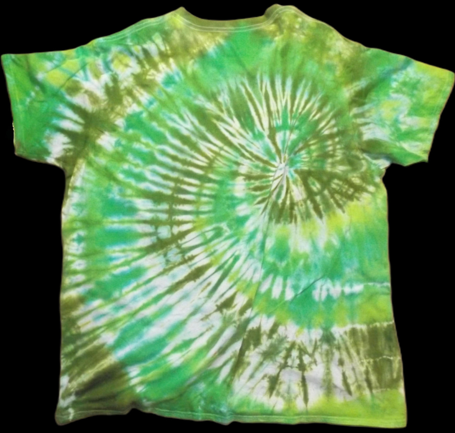 Spiral Tie-dye 3X Crew Neck T-shirt Green Spiral