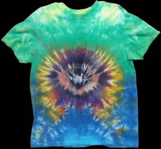 Eye Tie-dye Large Crew Neck T-shirt Purple Eye
