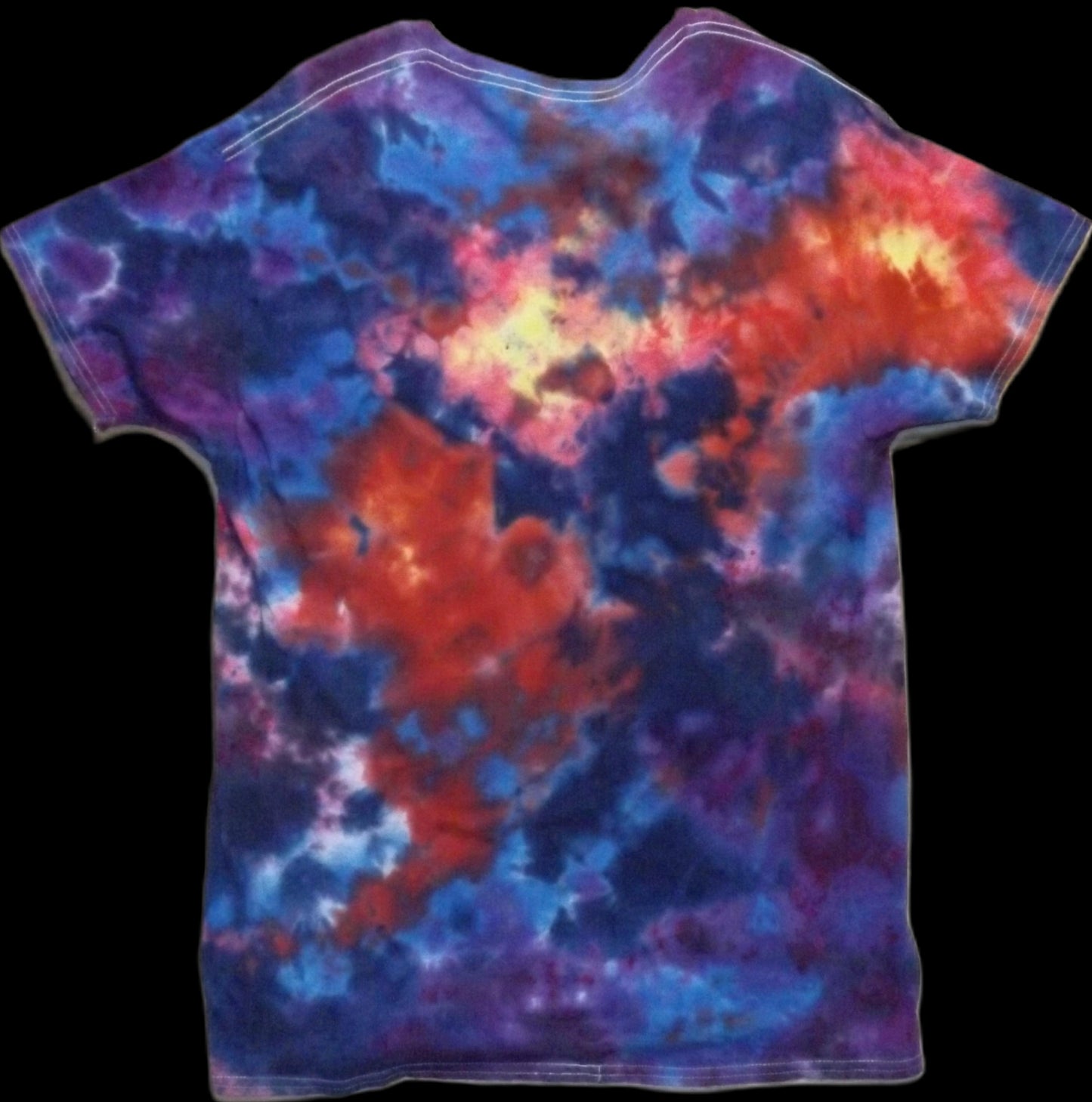 Galaxy Tie-dye Large V-Neck T-shirt Rainbow Galaxy