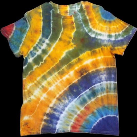 Geode Tie-dye Large Crew Neck T-shirt Orange Geode