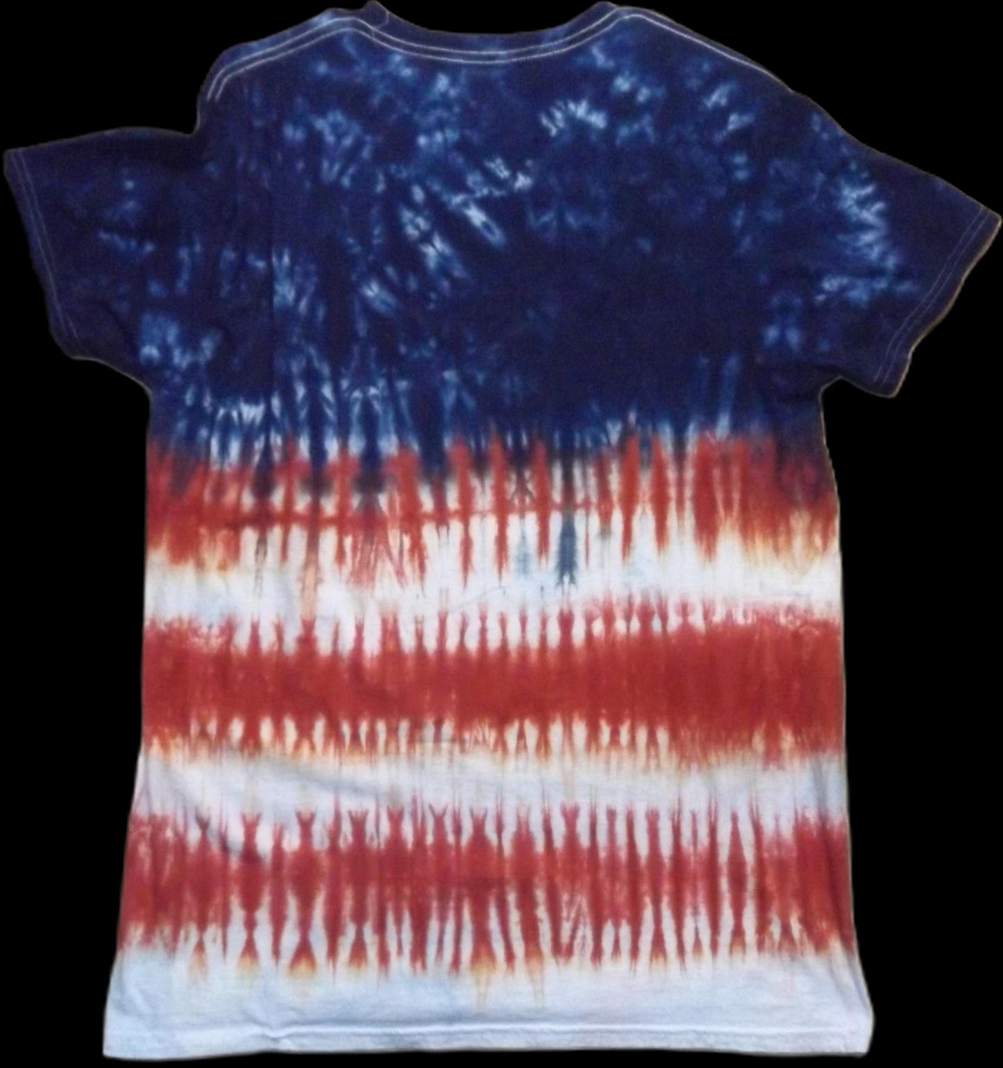 Pleat Tie-dye Large Crew Neck T-shirt Country