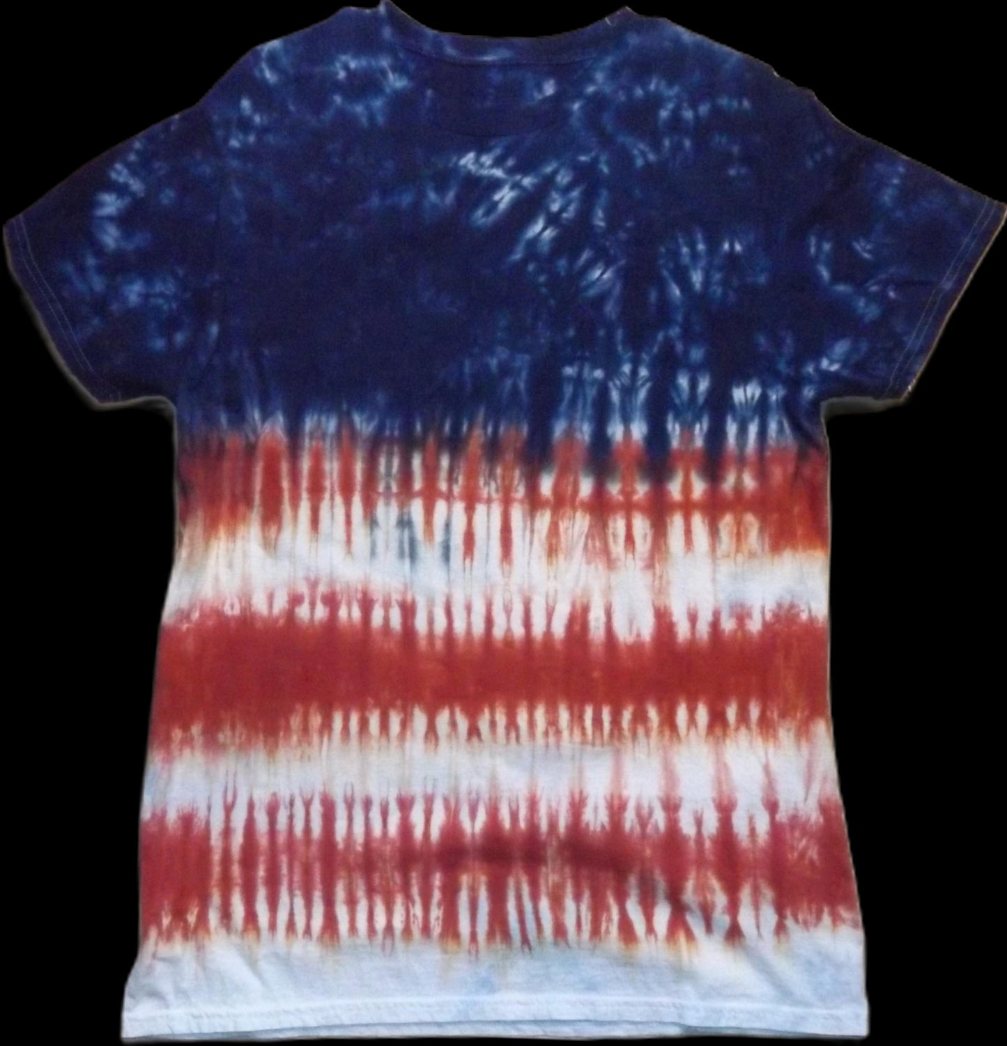 Pleat Tie-dye Large Crew Neck T-shirt Country