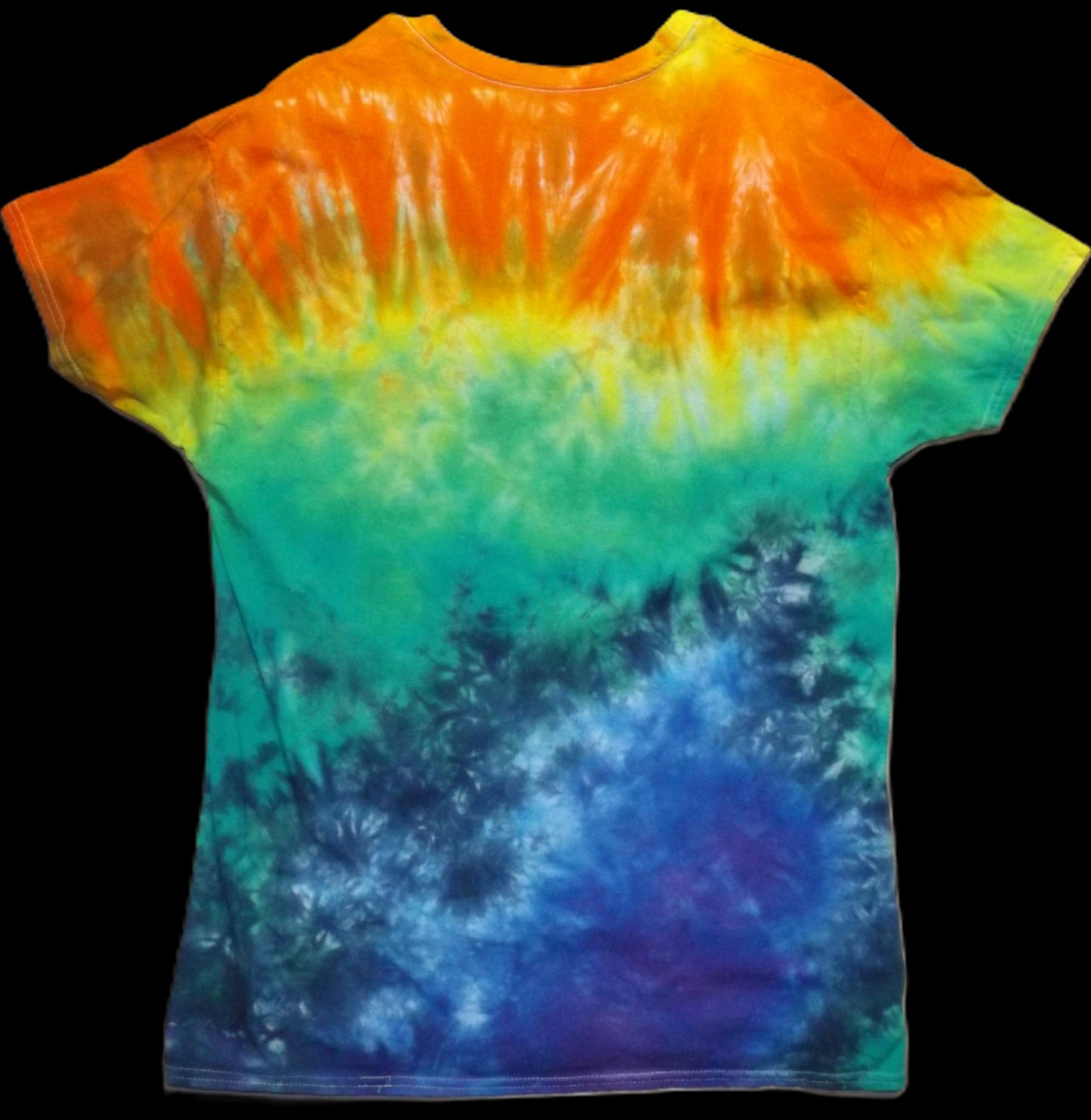 Scrunch Tie-dye Large V-Neck T-shirt Rainbow Scrunch