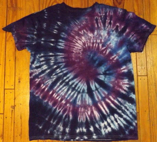 Spiral Tie-dye Large Crew Neck T-shirt Cool Spiral