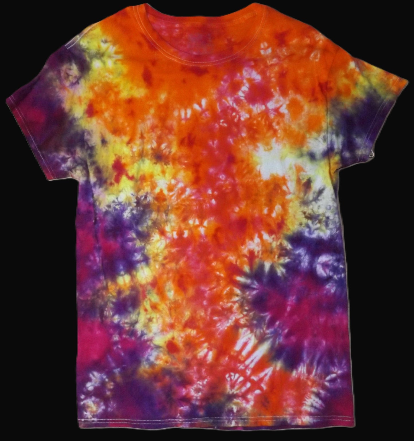 Galaxy Tie-dye Medium Crew Neck T-shirt Orange Psycho Galaxy
