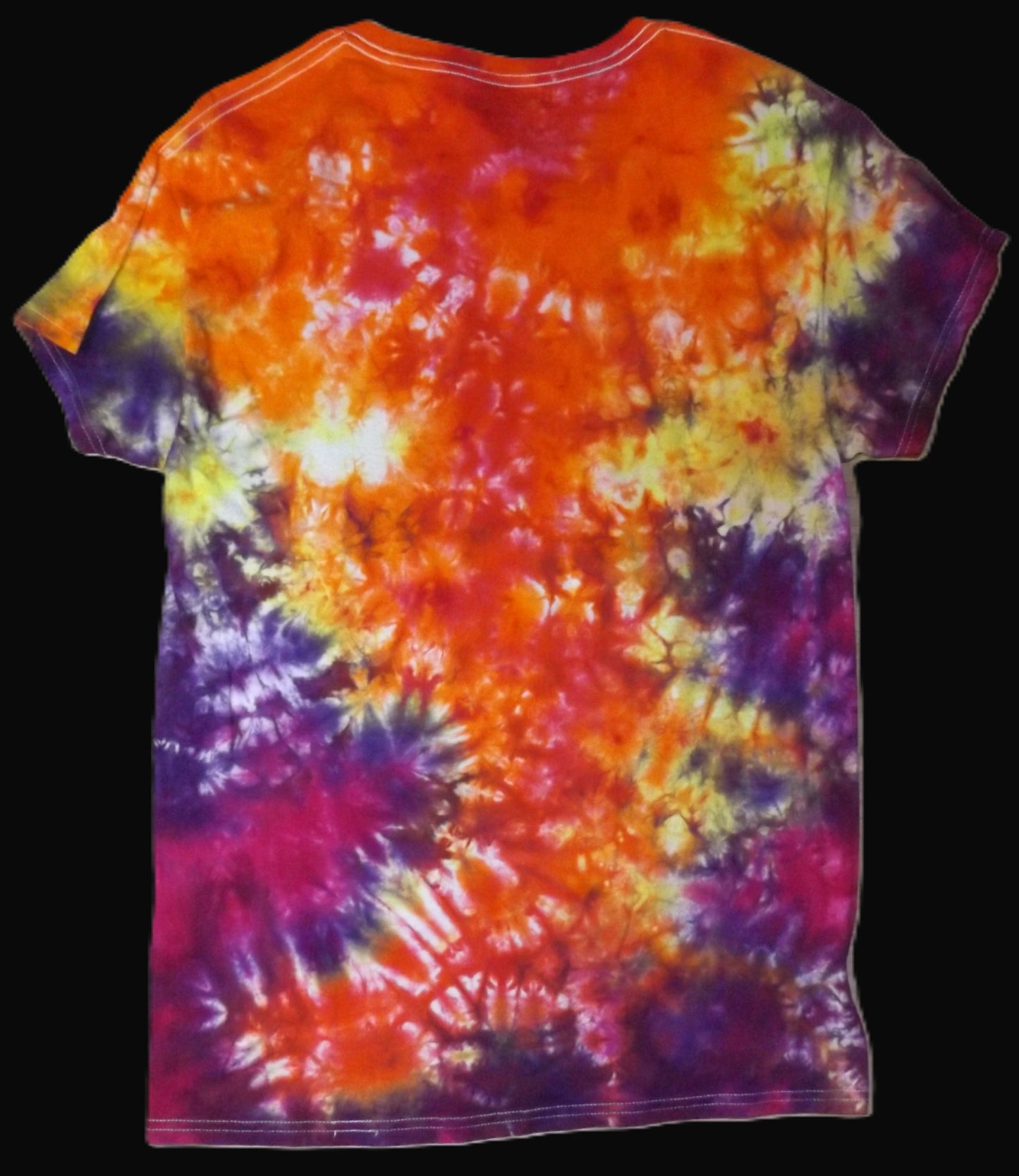 Galaxy Tie-dye Medium Crew Neck T-shirt Orange Psycho Galaxy