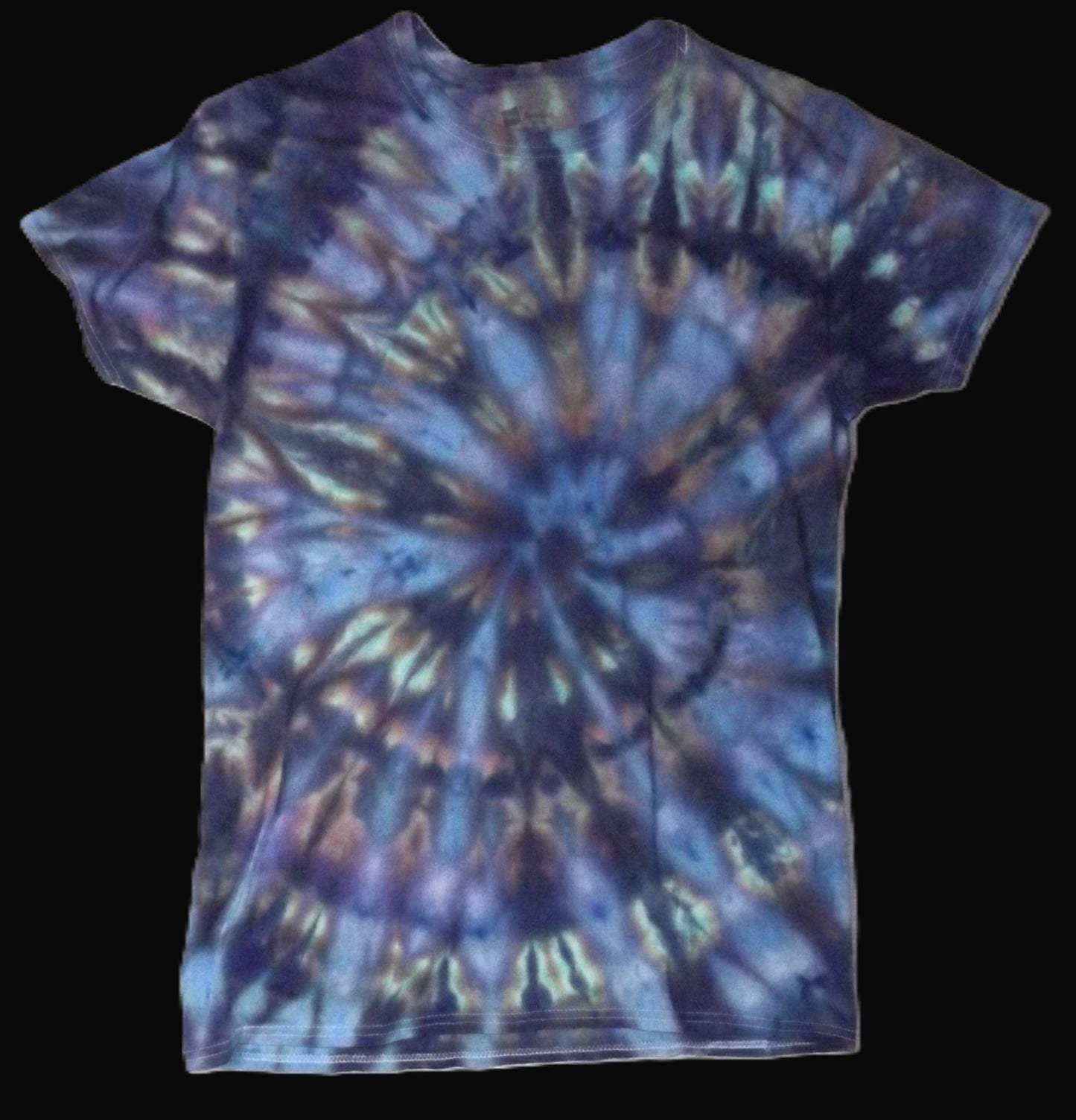 Ice Tie-dye Medium Crew Neck T-shirt Kaleidoscope Eye Spiral
