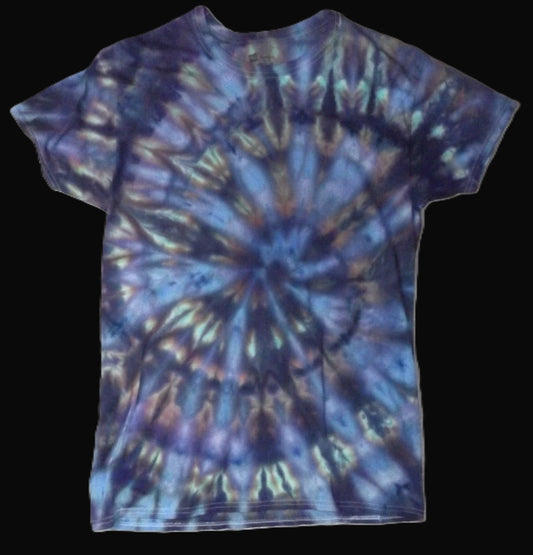 Ice Tie-dye Medium Crew Neck T-shirt Kaleidoscope Eye Spiral