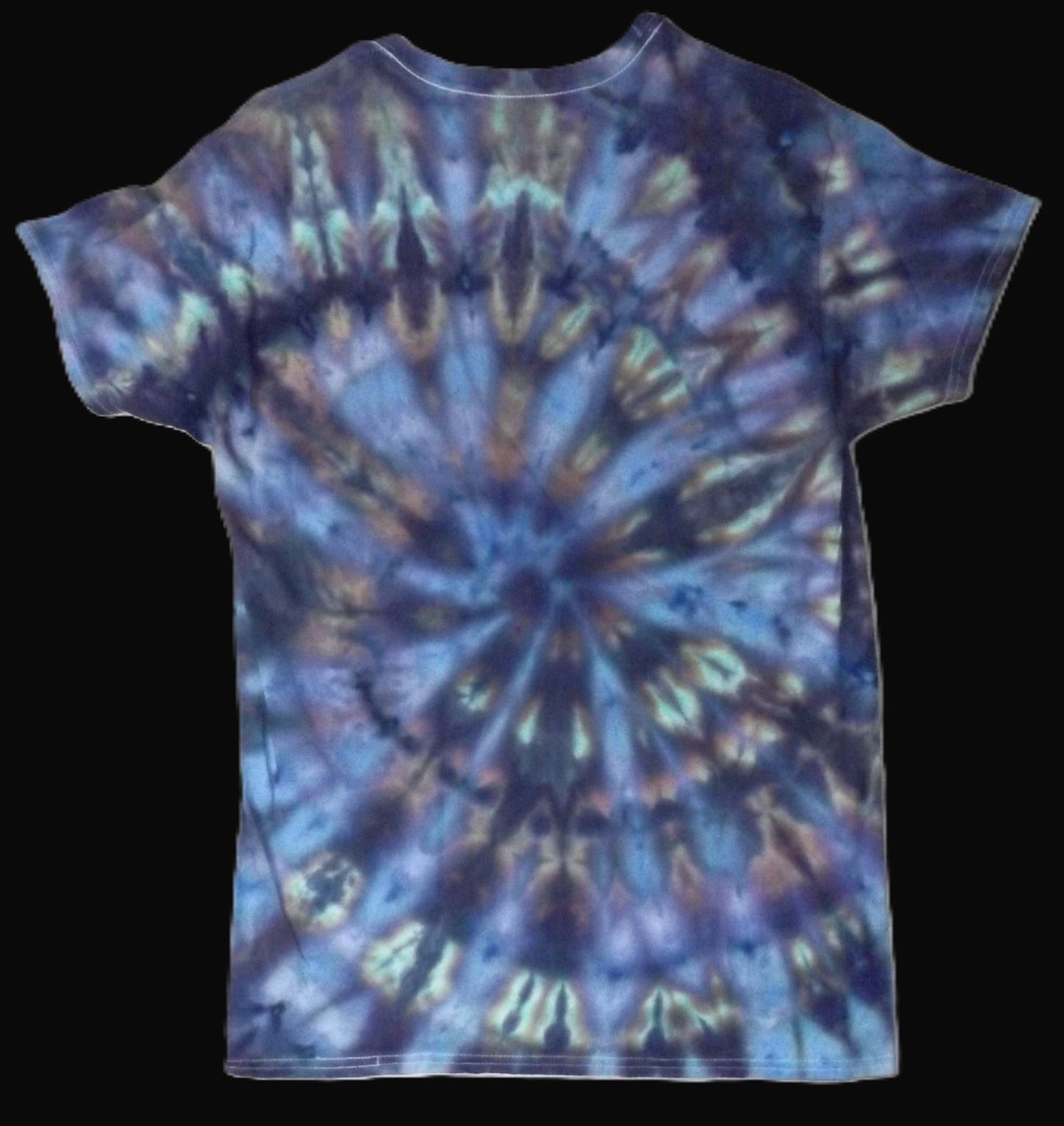 Ice Tie-dye Medium Crew Neck T-shirt Kaleidoscope Eye Spiral