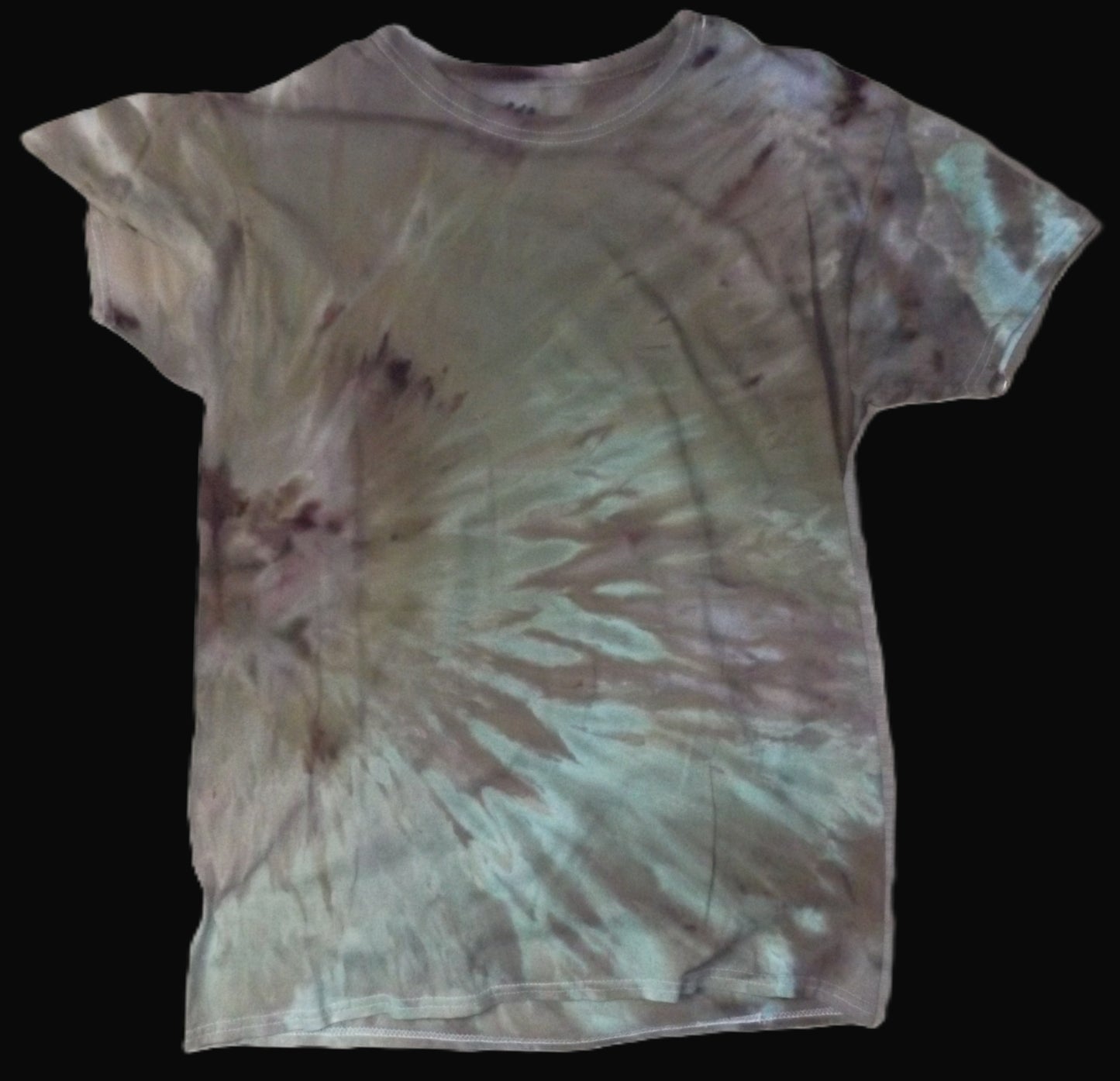 Ice Tie-dye Medium Crew Neck T-shirt Olive Ice
