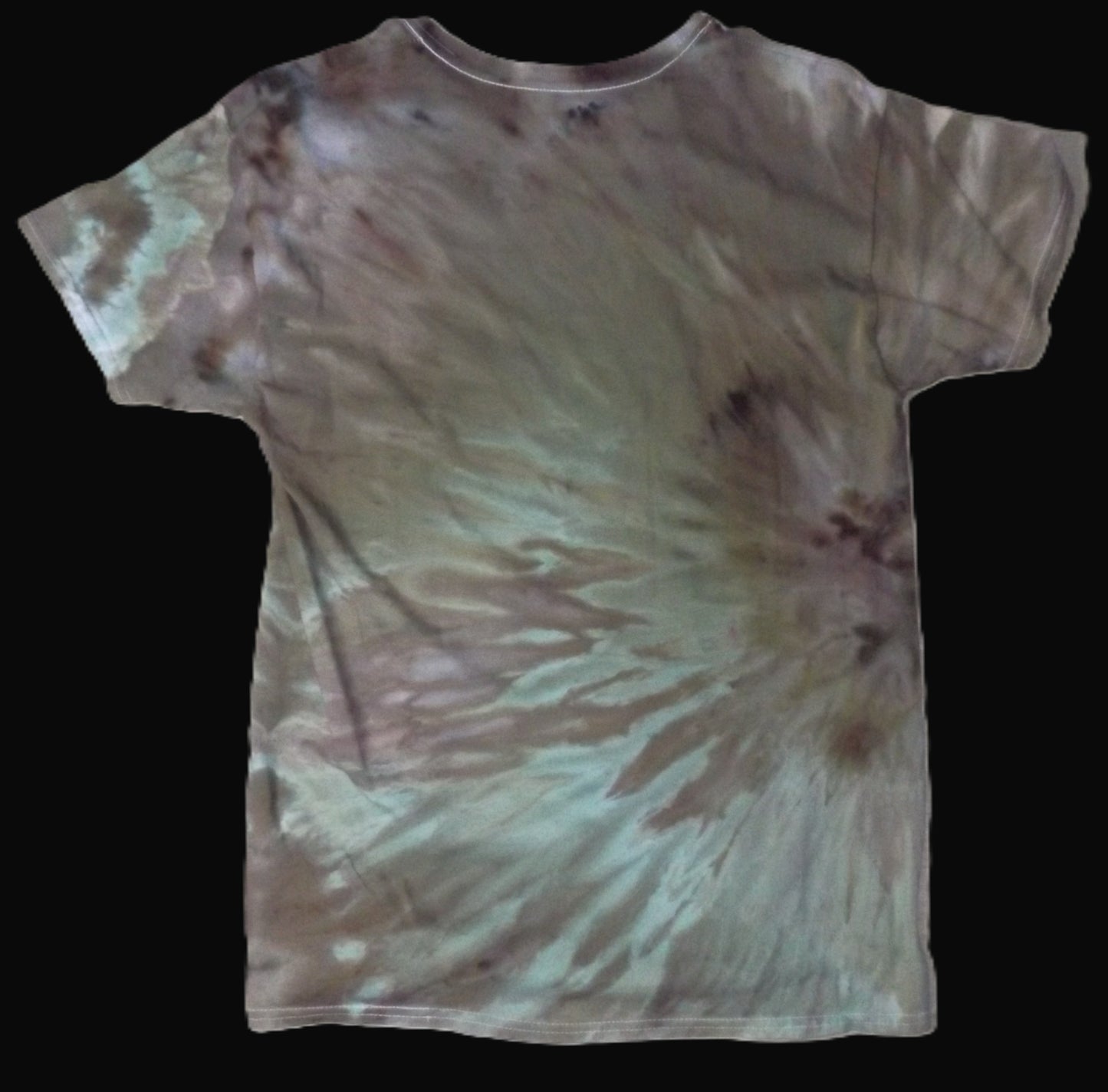 Ice Tie-dye Medium Crew Neck T-shirt Olive Ice