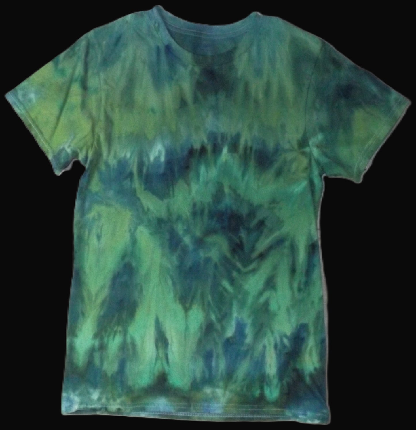 Ice Tie-dye Small Crew Neck T-shirt Forest Green Ice