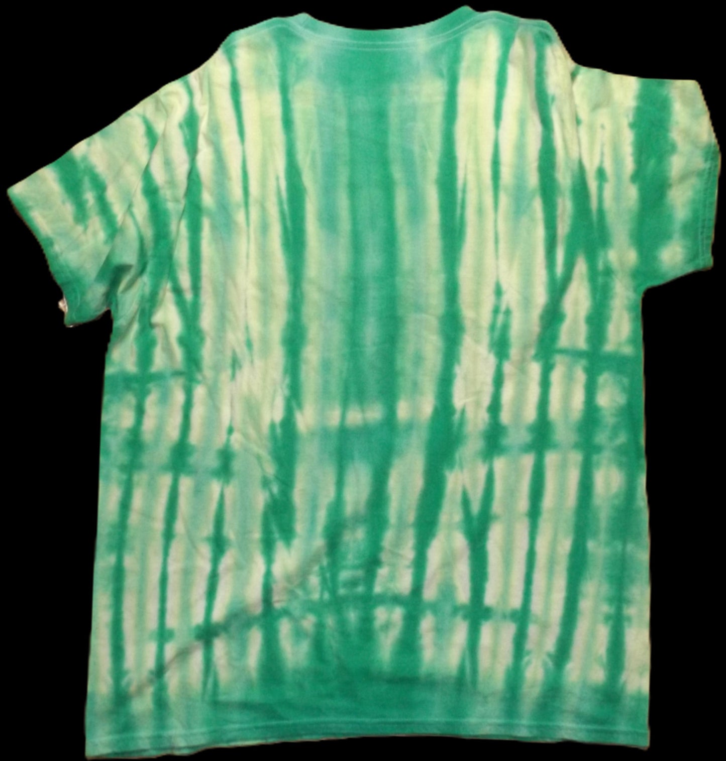 Pleat Tie-dye XL Crew Neck T-shirt Green Pleats