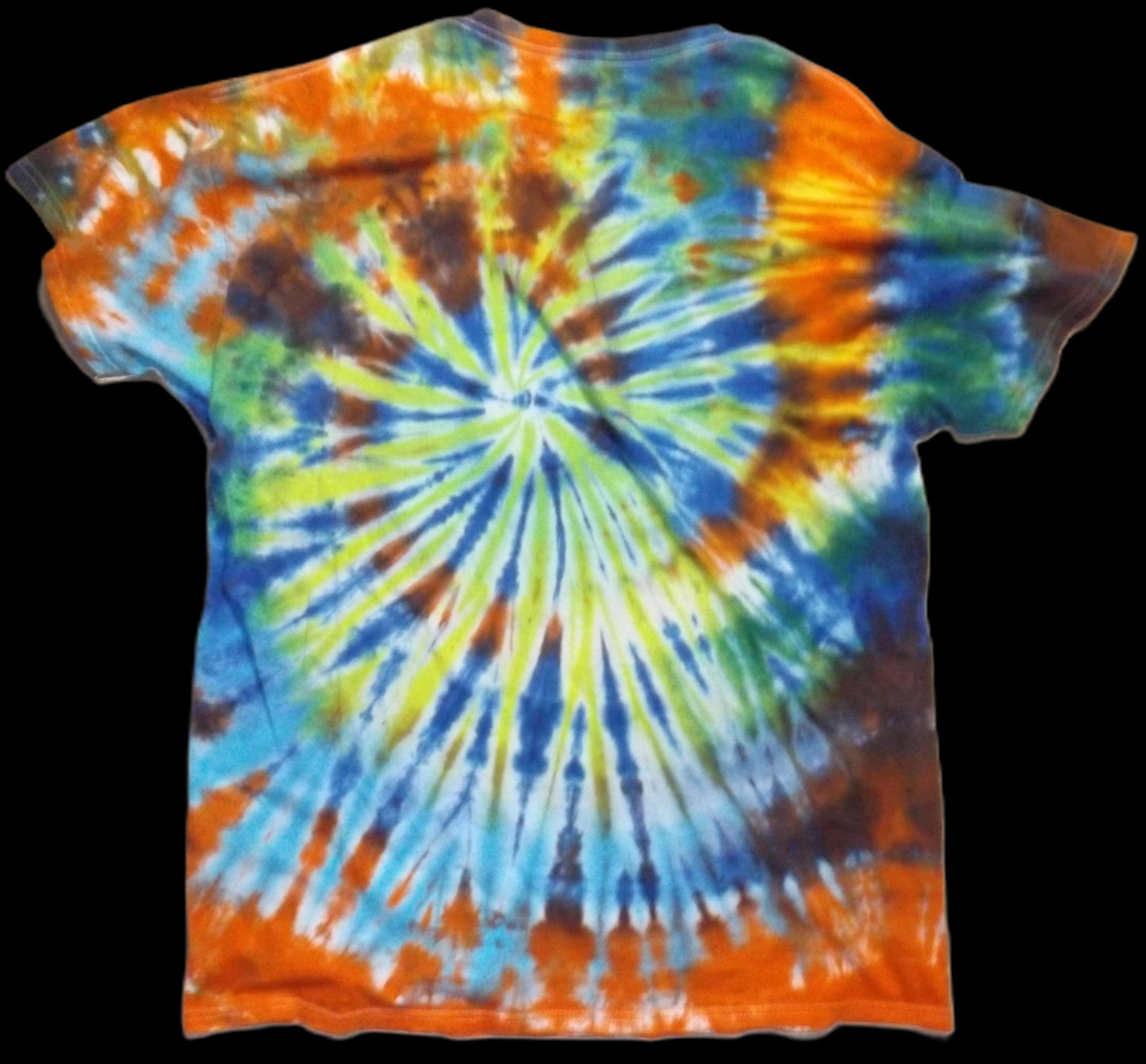 Spiral Tie-dye XL Crew Neck T-shirt Multicolor Spiral