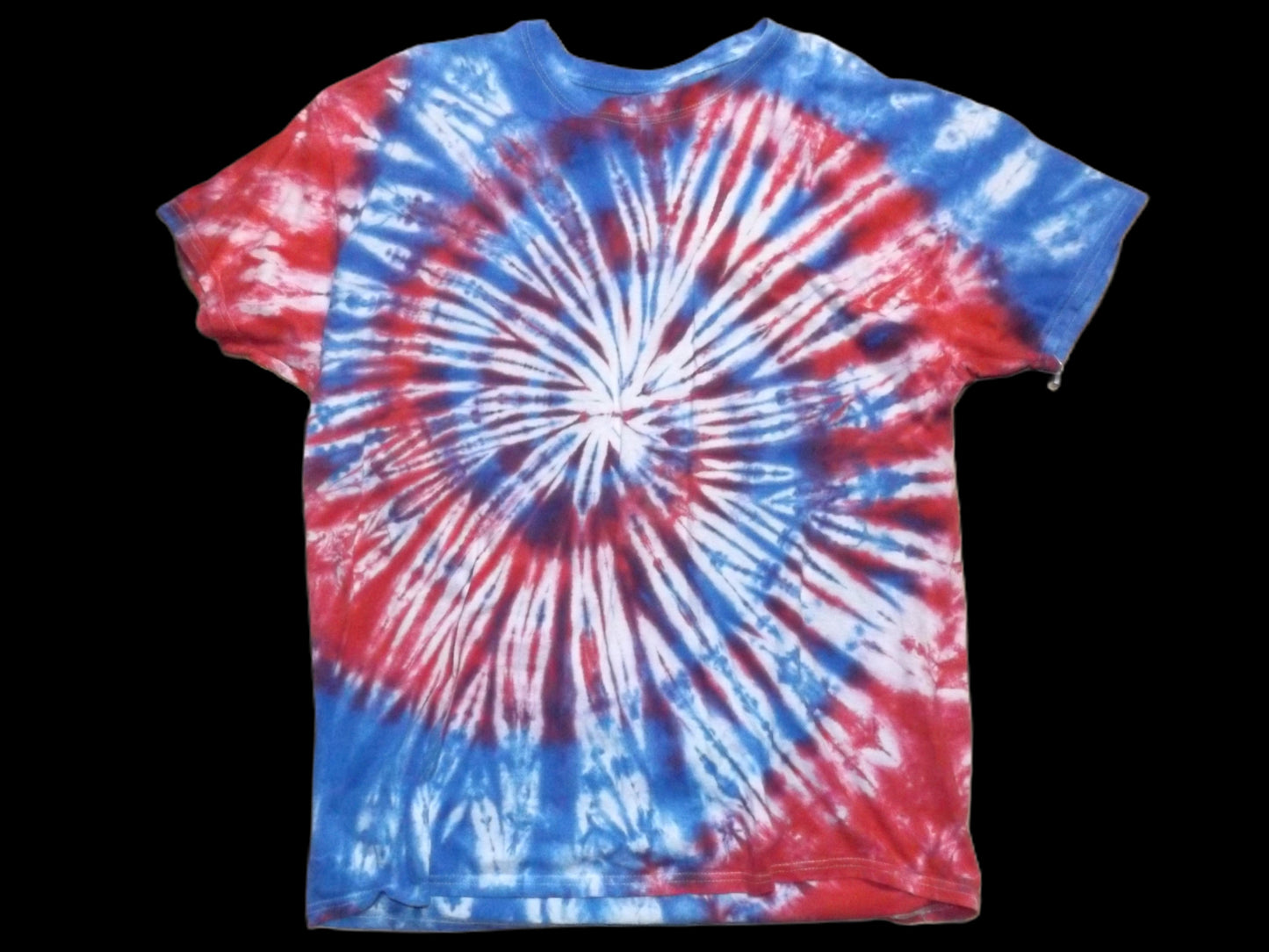 Spiral Tie-dye XL Crew Neck T-shirt Patriot