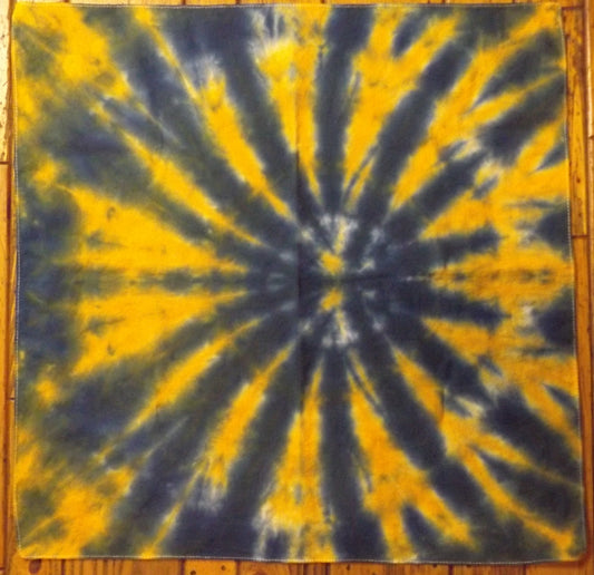 Bandana Tie-dye Blue and Gold