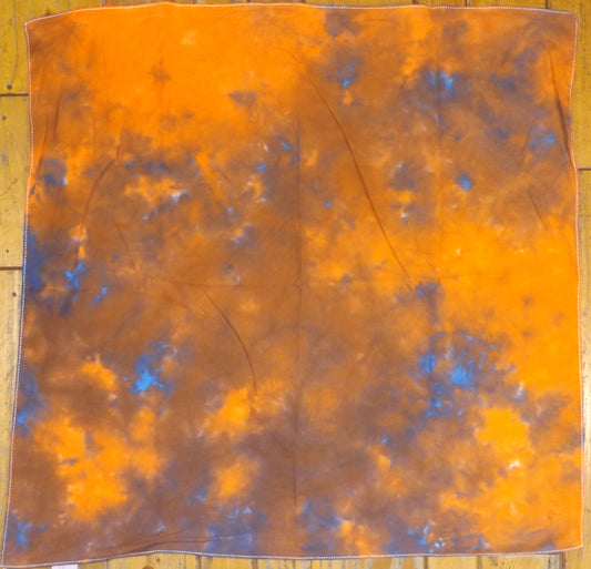 Bandana Galaxy Tie-dye 20x20 Orange Cloud