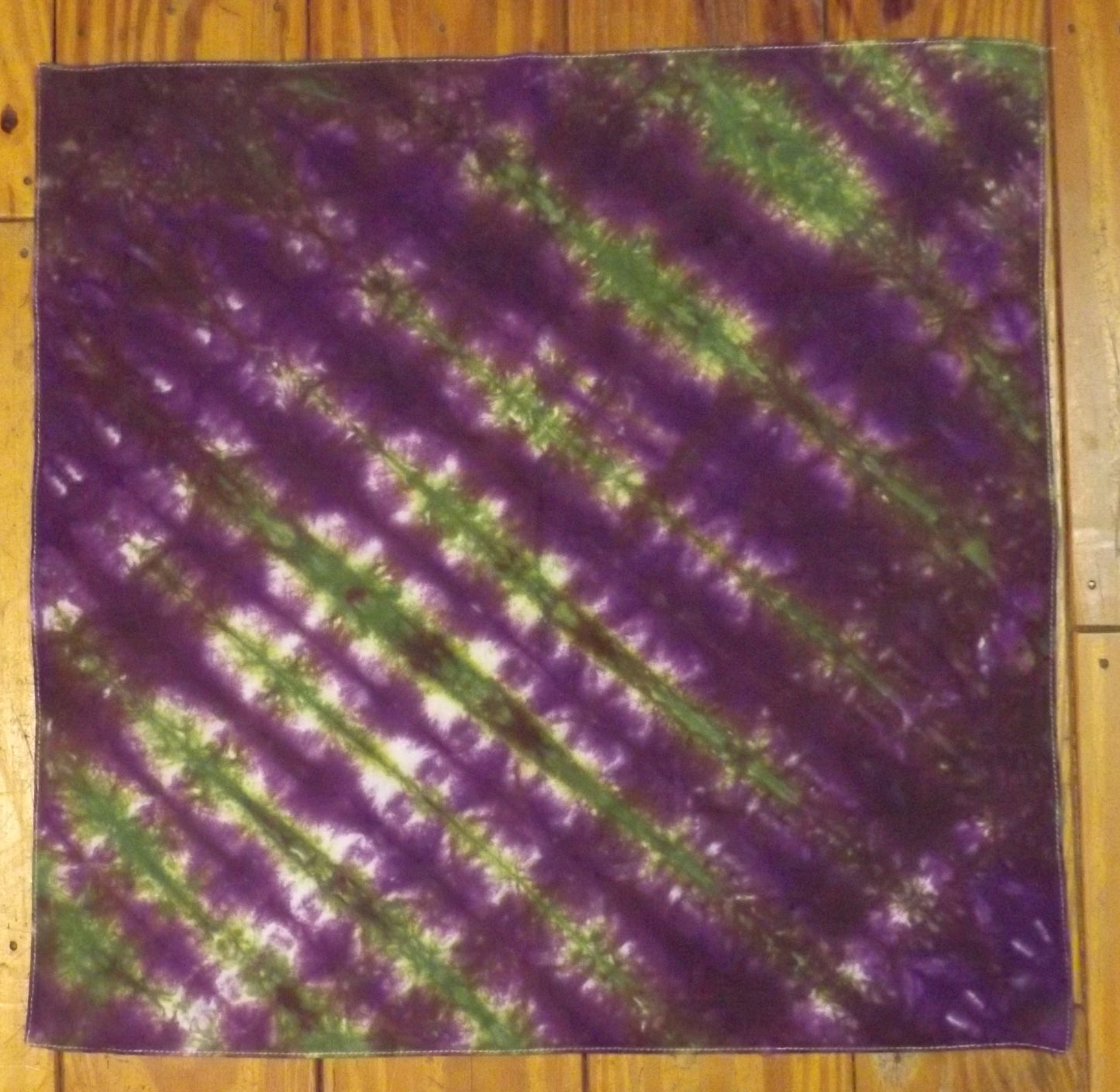 Bandana Pleats Tie-dye 20x20 Purple and Green