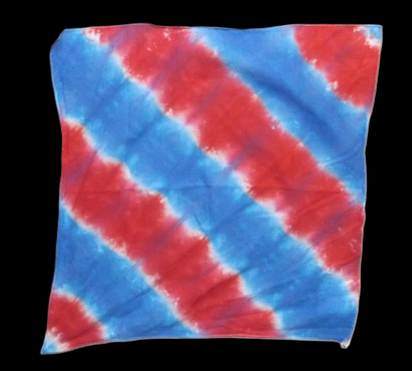 Bandana Pleat 20 x 20 Red and Blue Stripes
