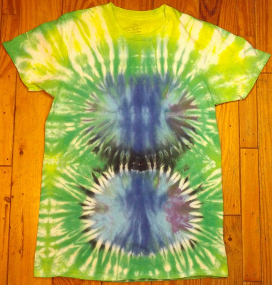 Circle Tie-dye Medium Crew Neck T-shirt B-experiment in Blue