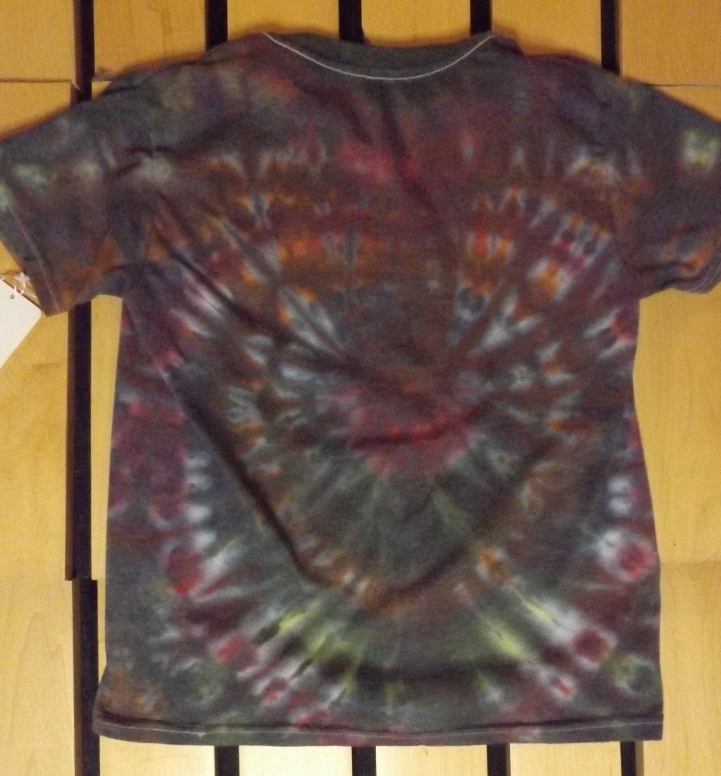 Kids Spider Tie-dye Large Crew Neck T-shirt Dark Spider