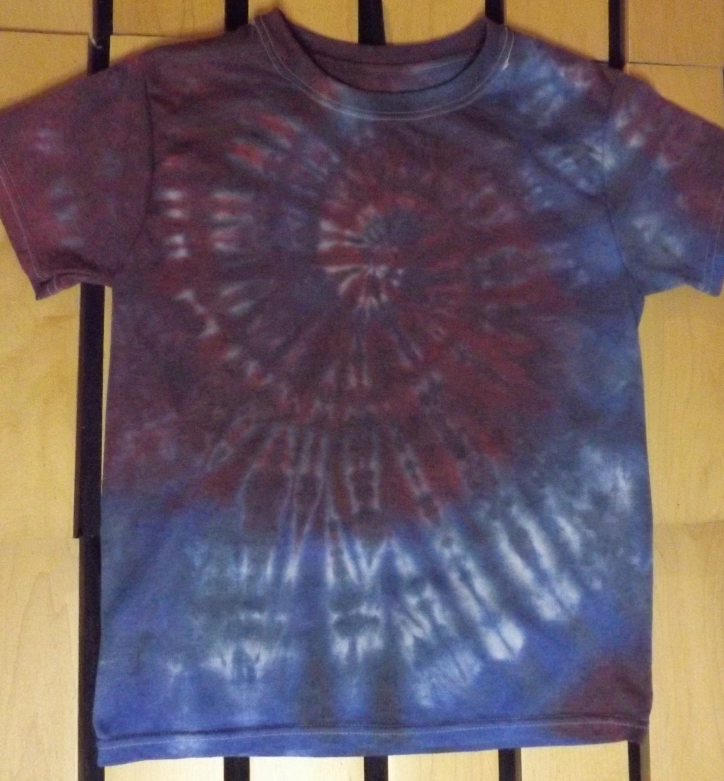 Kids Spiral Tie-dye Large Crew Neck T-shirt Dark Spiral