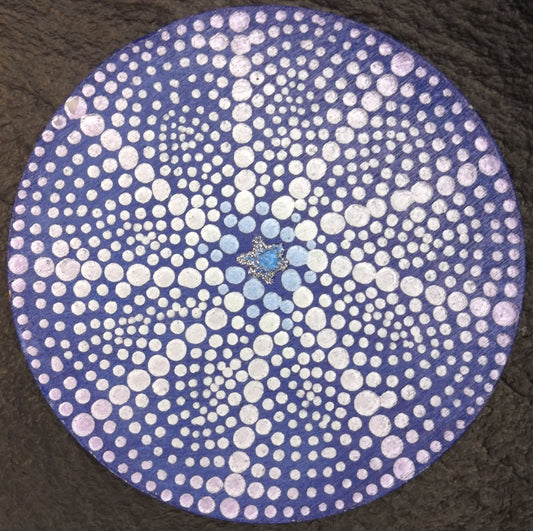 Magnet Disk Blue with Metallic Dots