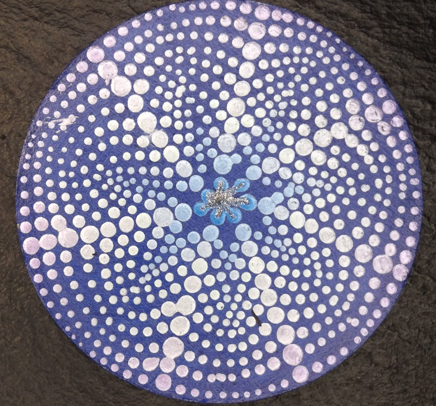 Magnet Disk Blue with Metallic Dots